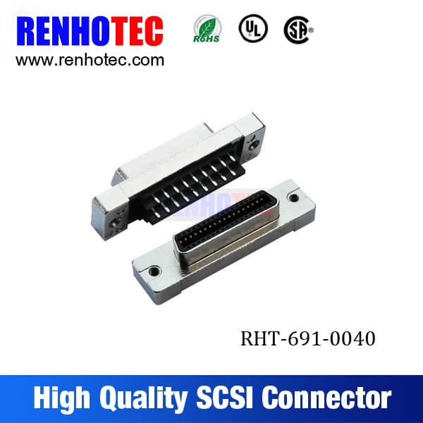 180 Degree CN Type 36P SCSI Solder Connector